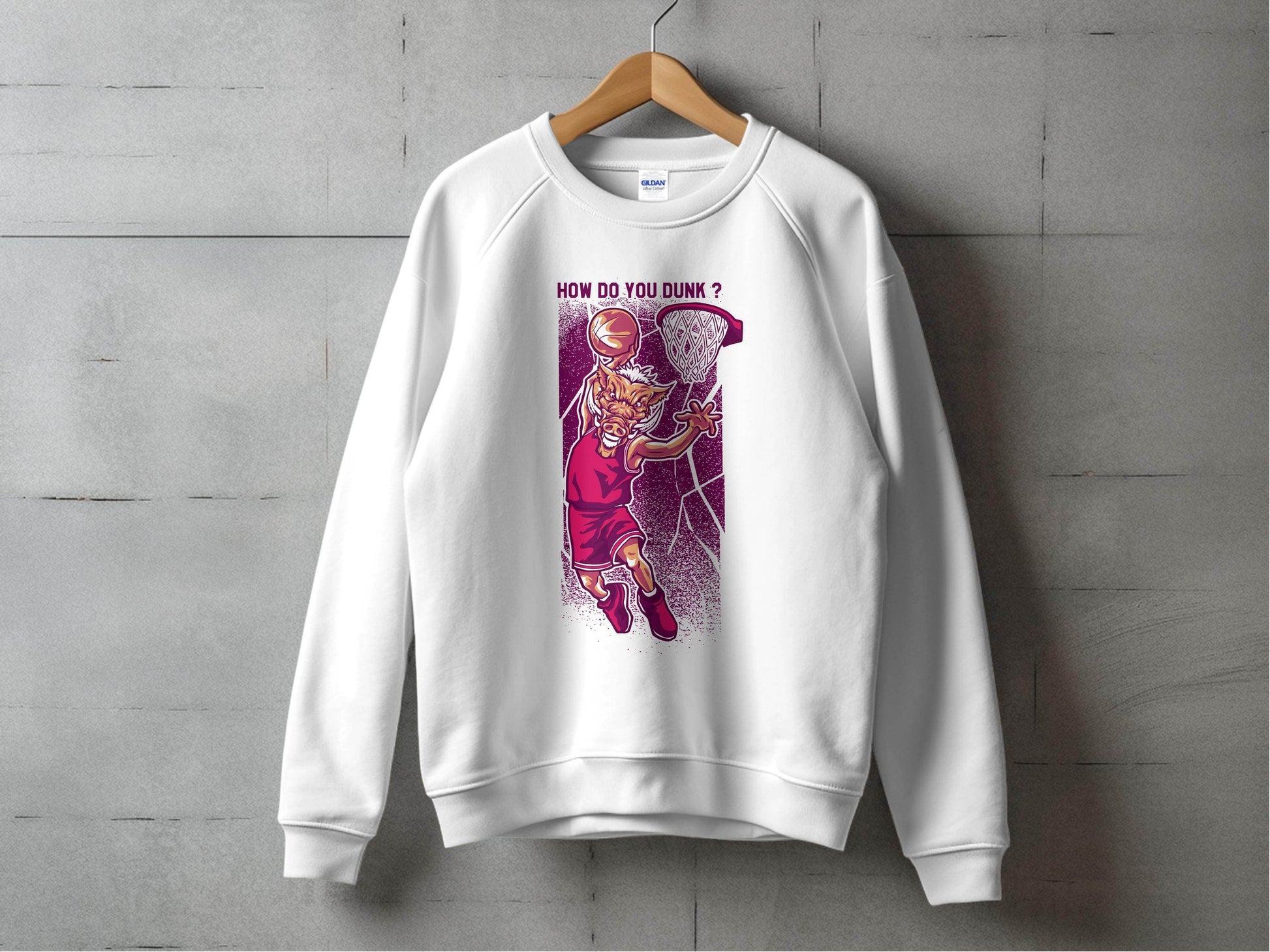 How Do You Dunk Basketball Graphic Sweater - Design & Vybe