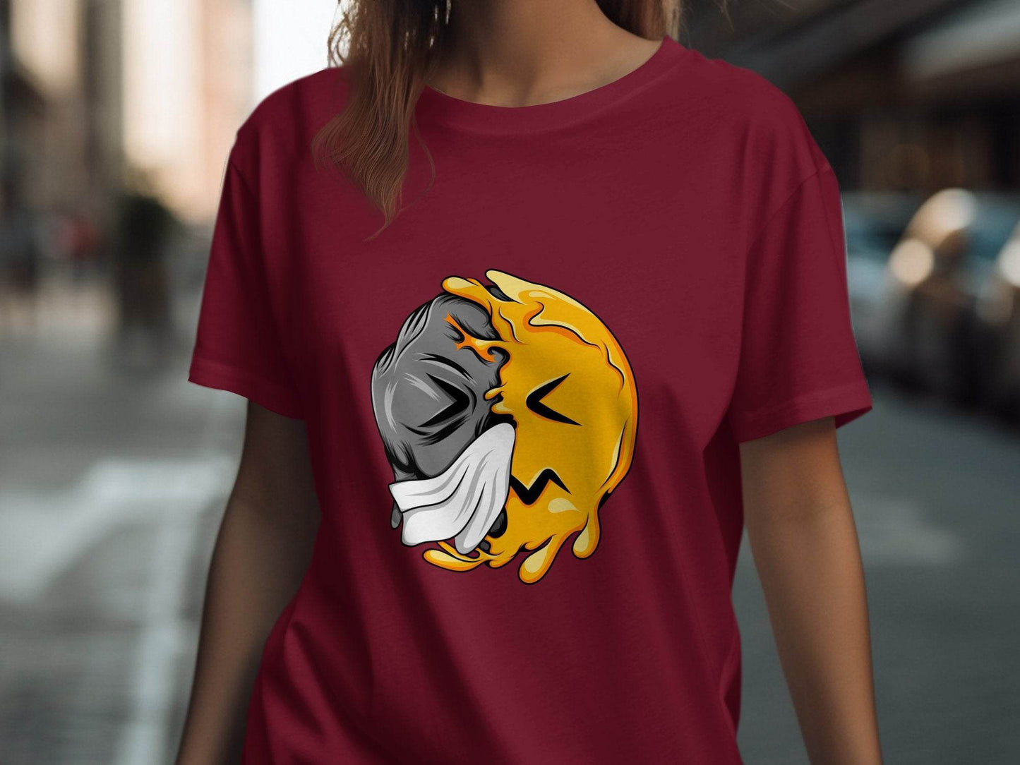 Abstract Art Smiley Design Graphic T-Shirt - Design & Vybe