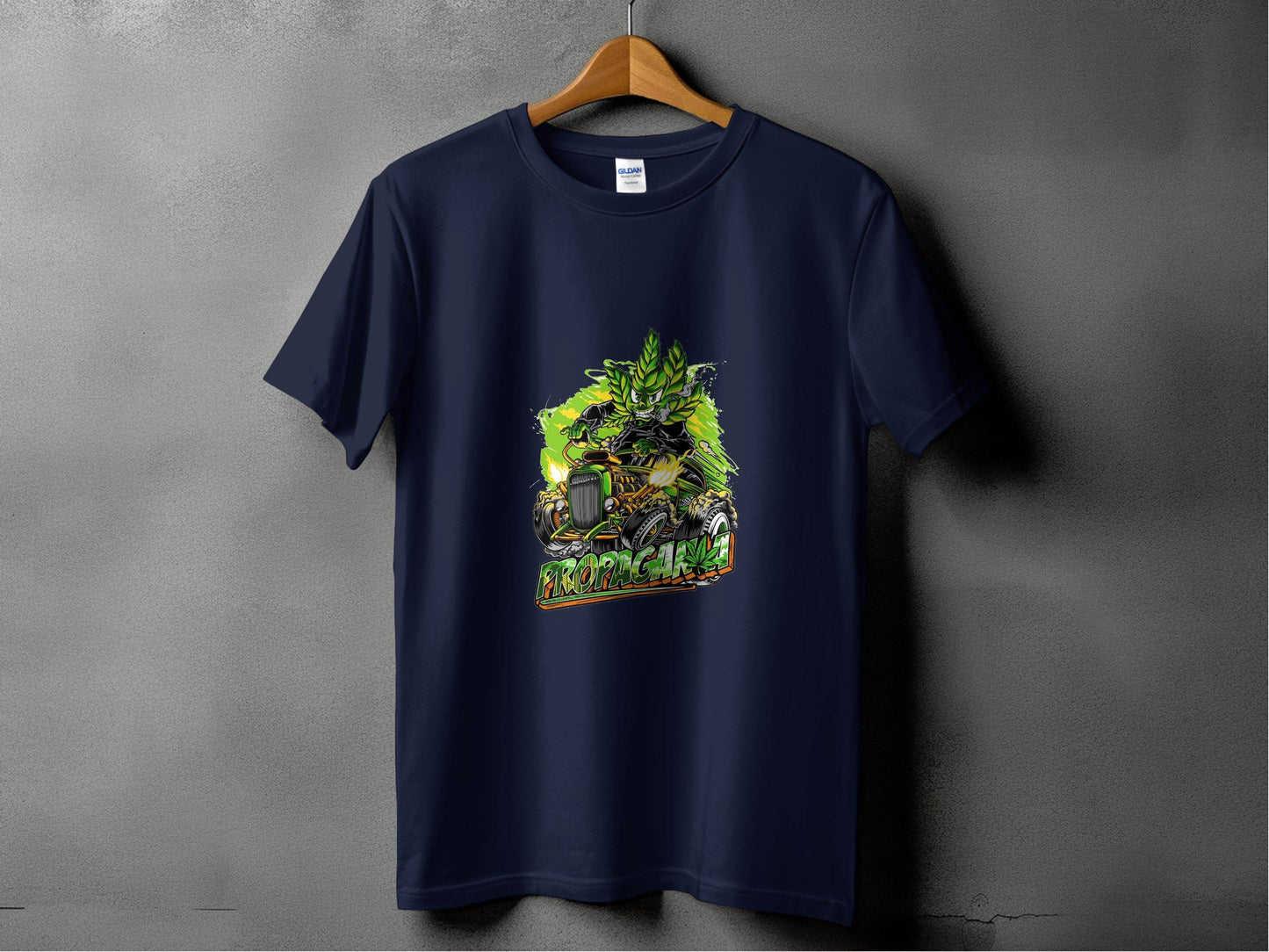 Propaganja Leaf Hot Rod Rider Graphic Print Design T-Shirt - Design & Vybe