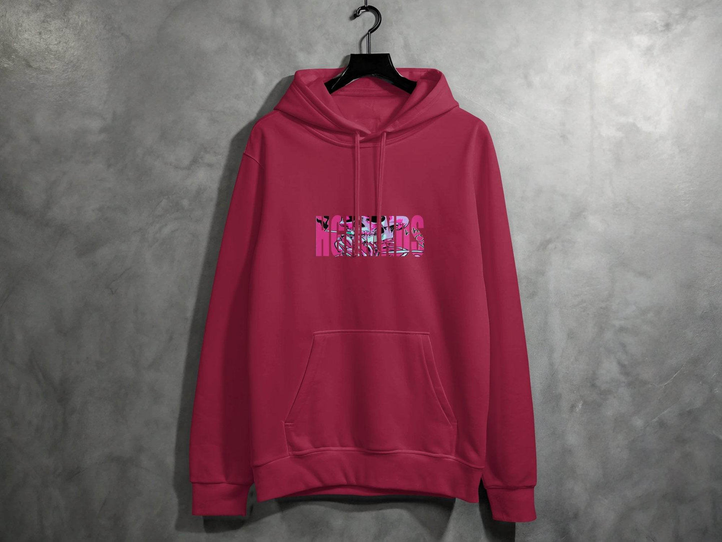 Pink Hounds Graphic Skeleton Print Hoodie - Design & Vybe
