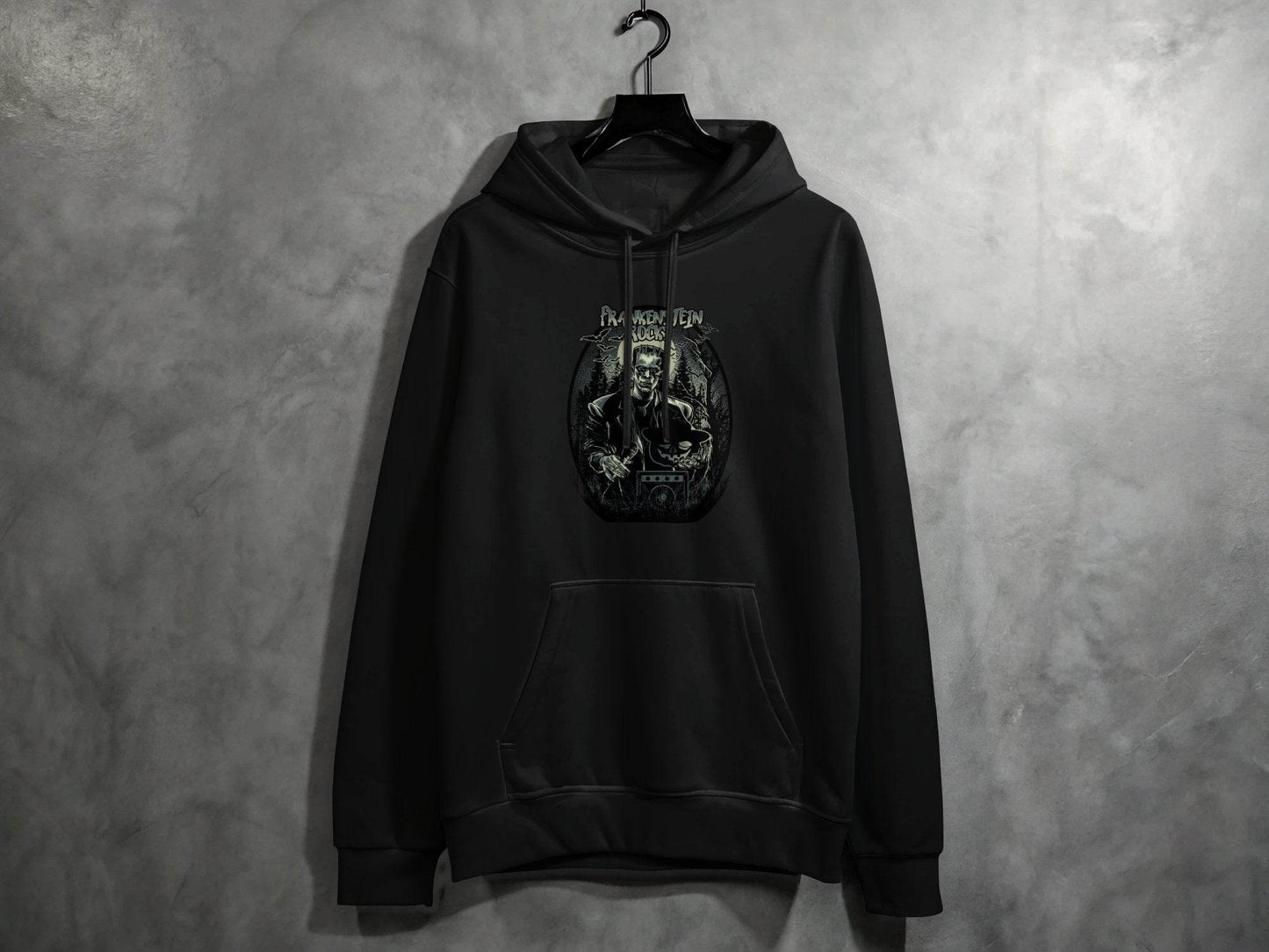 Vintage Frankenstein Rocks Graphic Design Hoodie - Design & Vybe