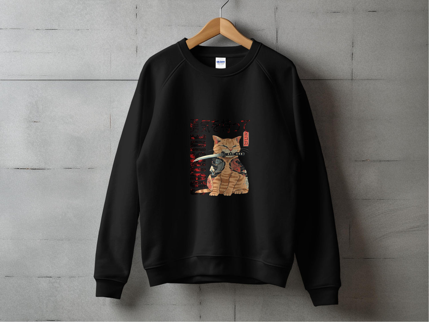 Unique Cat in Cyberpunk Style Graphic Sweatshirt product