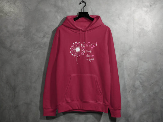 Teach Love Inspire Dandelion Heart Graphic Art Hoodie - Design & Vybe