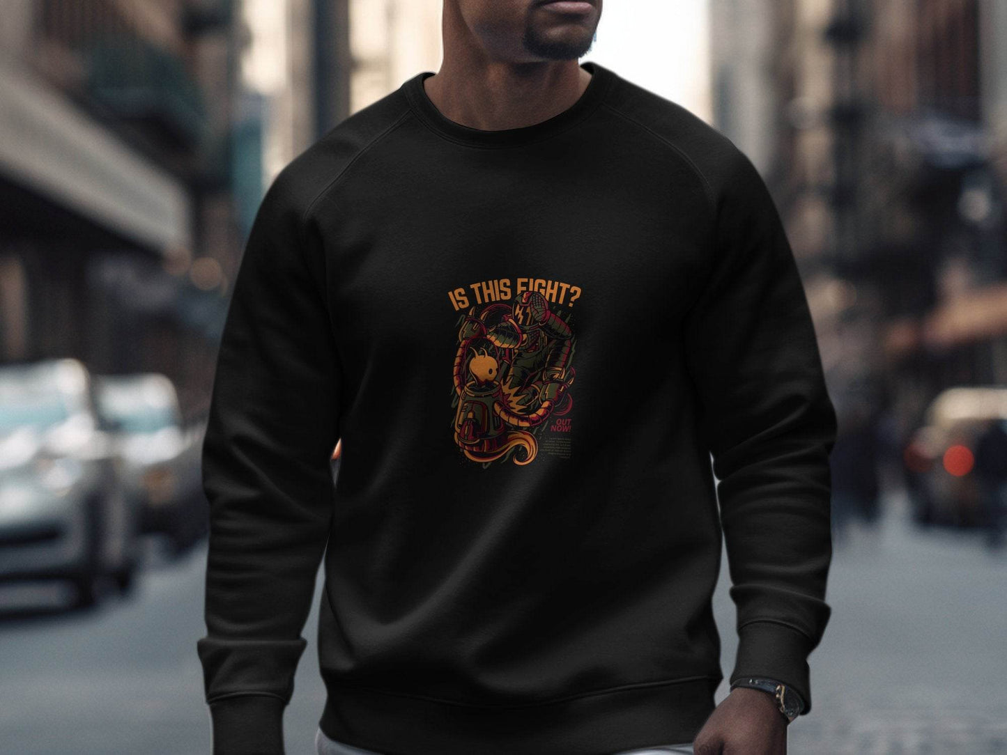 Is This Fight Out Now with Robot Battle Art Sweater - Design & Vybe