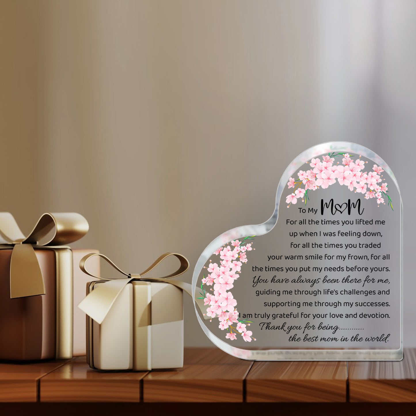 Heart-Shaped Mom Appreciation Plaque
