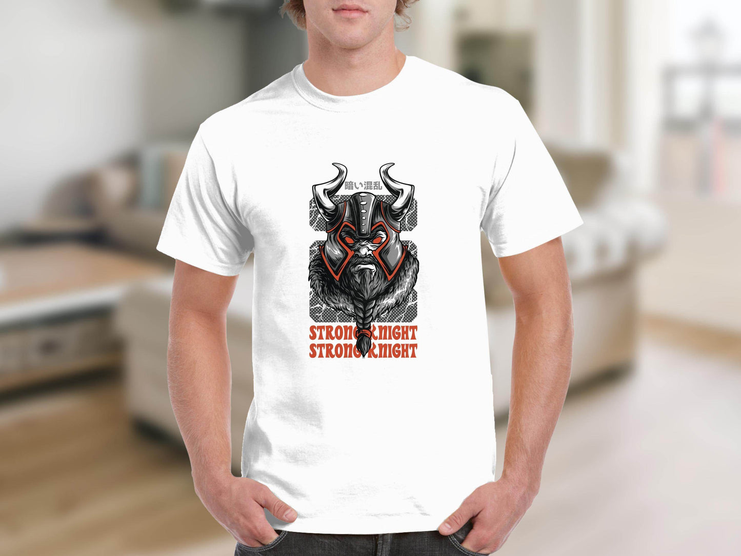 Strong Knight Samurai Graphic Funny Art Style T-Shirt - Design & Vybe