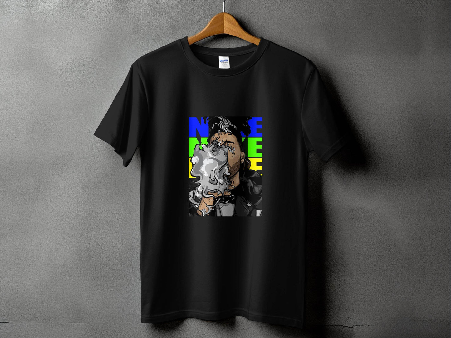 NEON Color Theme Abstract Art Smoke Design T-Shirt - Design & Vybe