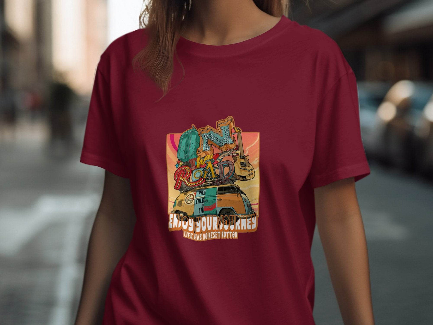 On The Road Again Travel Van Trip Artwork T-Shirt - Design & Vybe