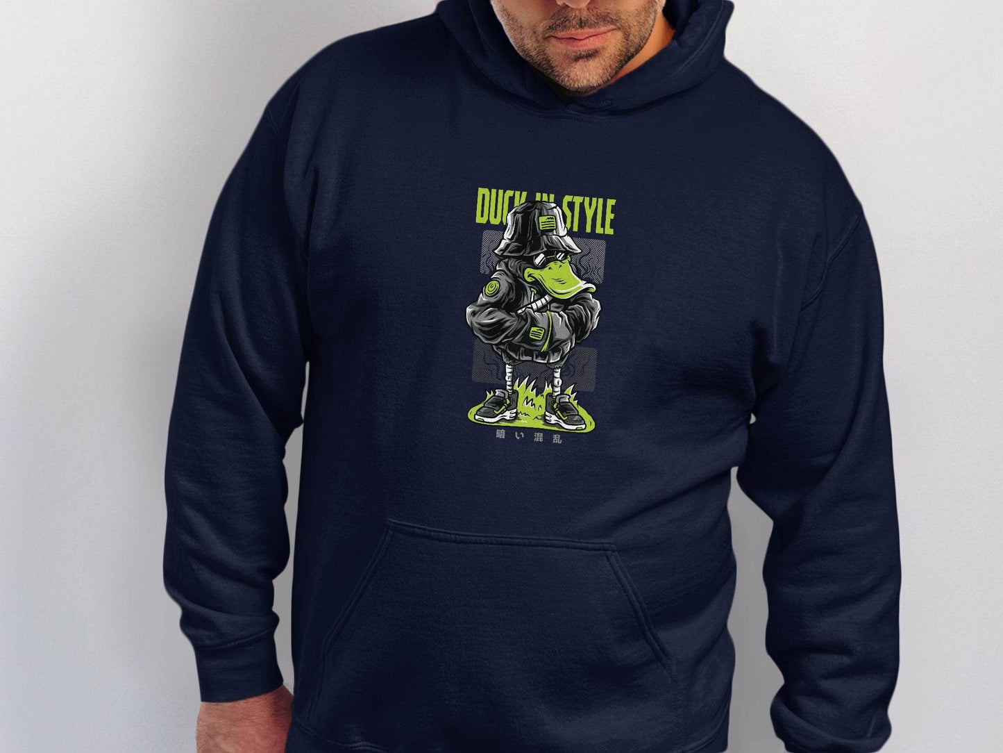 Duck in Style Cool Graphic Illustration Unisex Hoodie - Design & Vybe