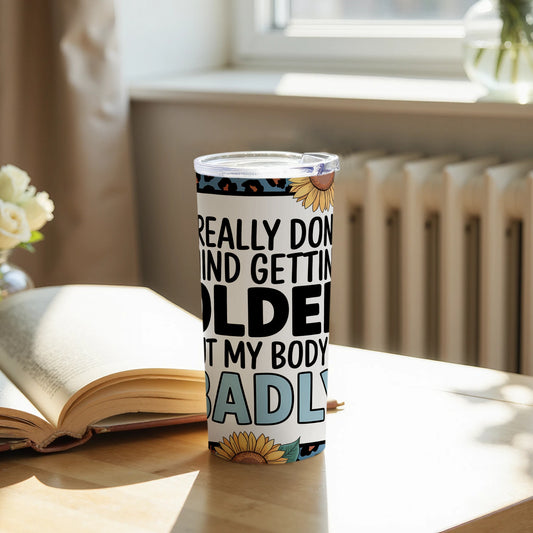 Funny Sunflower  Tumbler with Humorous Quote product