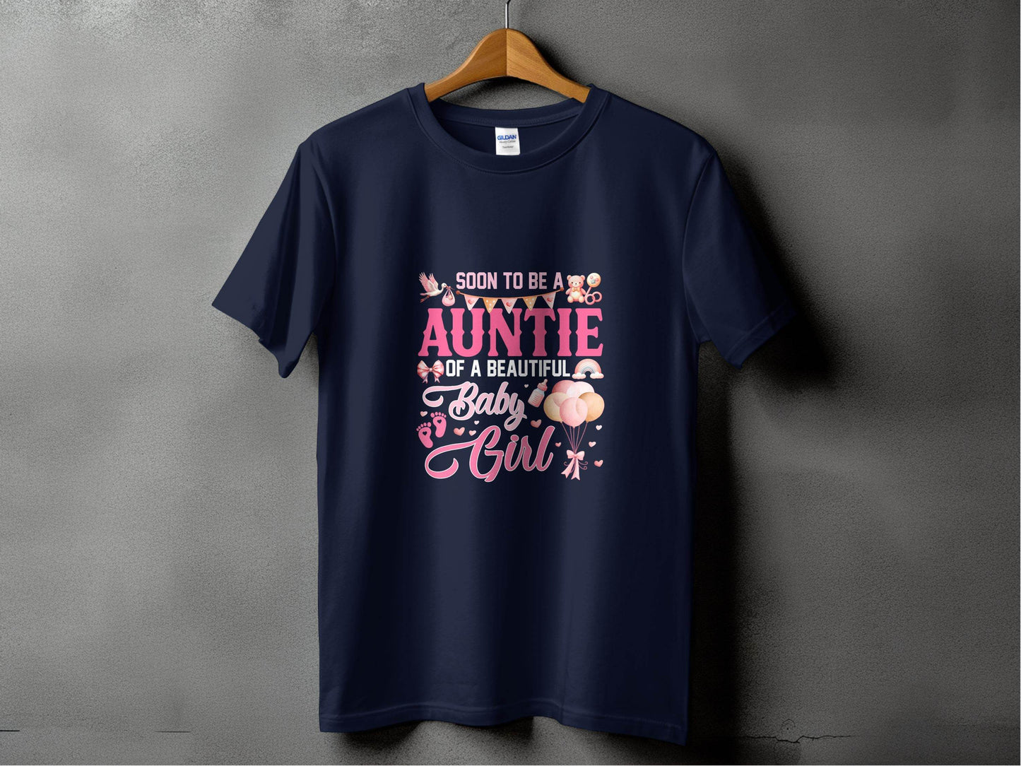 Soon To Be Auntie of a Beautiful Baby Girl T-Shirt - Design & Vybe
