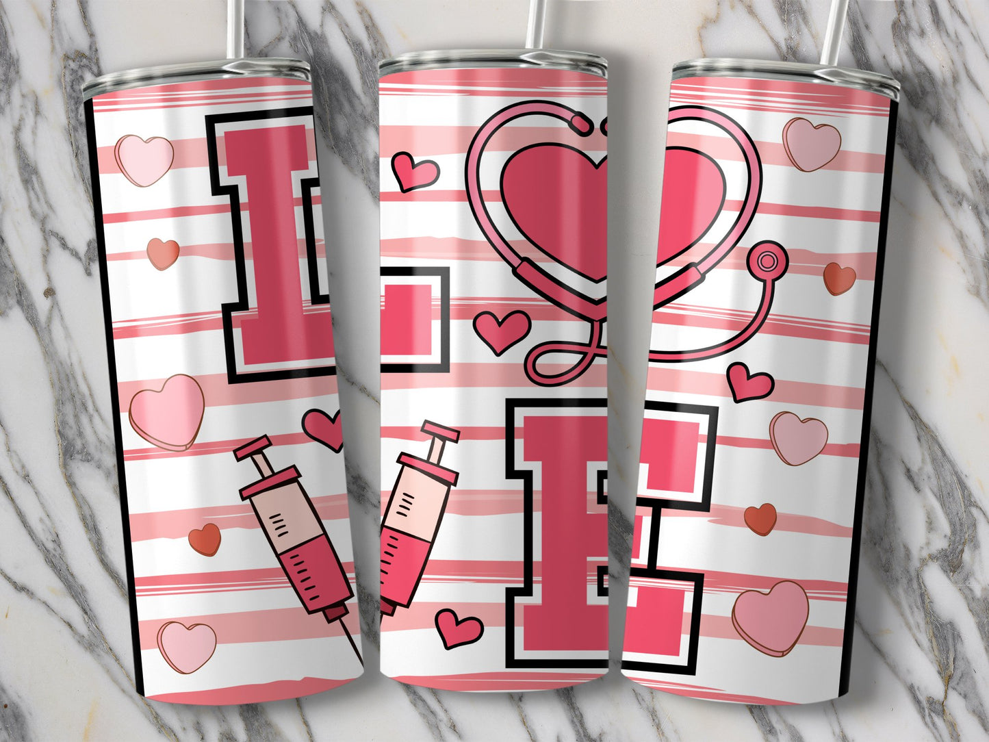 Love Medical Themed Pattern Stainless Steel Tumbler product