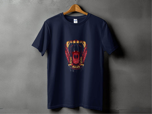 Anatomical View Inside Monster Mouth Graphic Design T-Shirt - Design & Vybe