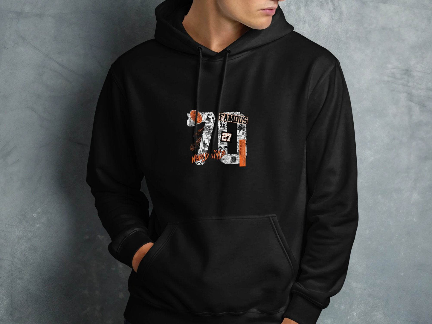 Retro Newspaper Famous 70 World Style Number 27 Hoodie - Design & Vybe