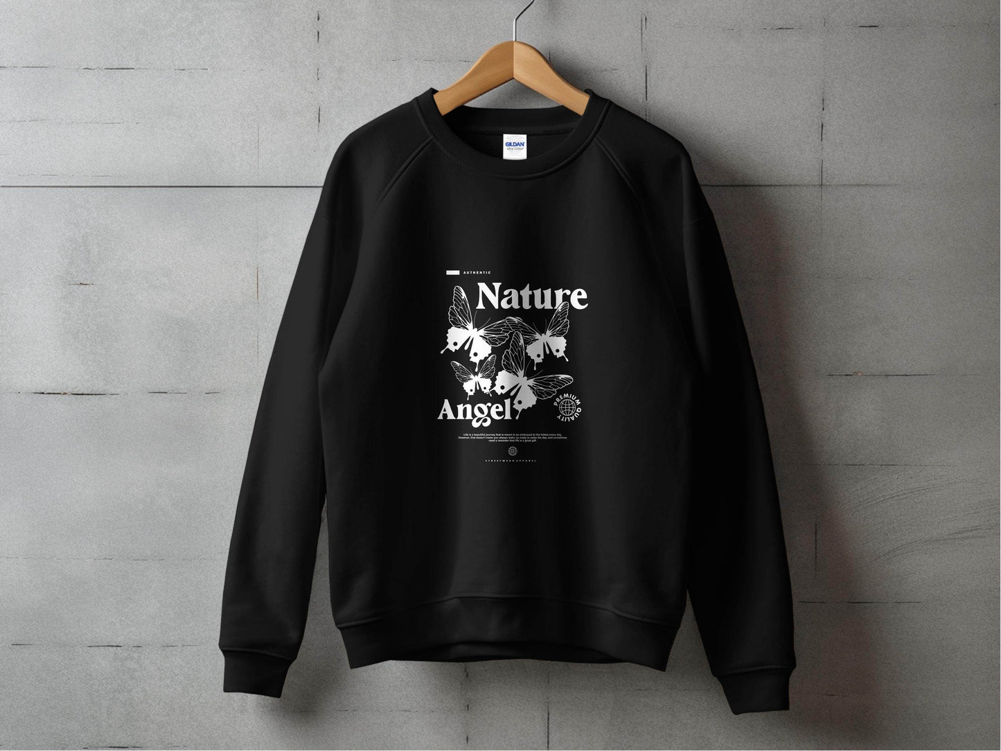Authentic Nature Angel Graphic Novelty Stylish Sweater - Design & Vybe