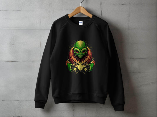Galactic Alien Fantasy Art Long Sleeve Sweater - Design & Vybe