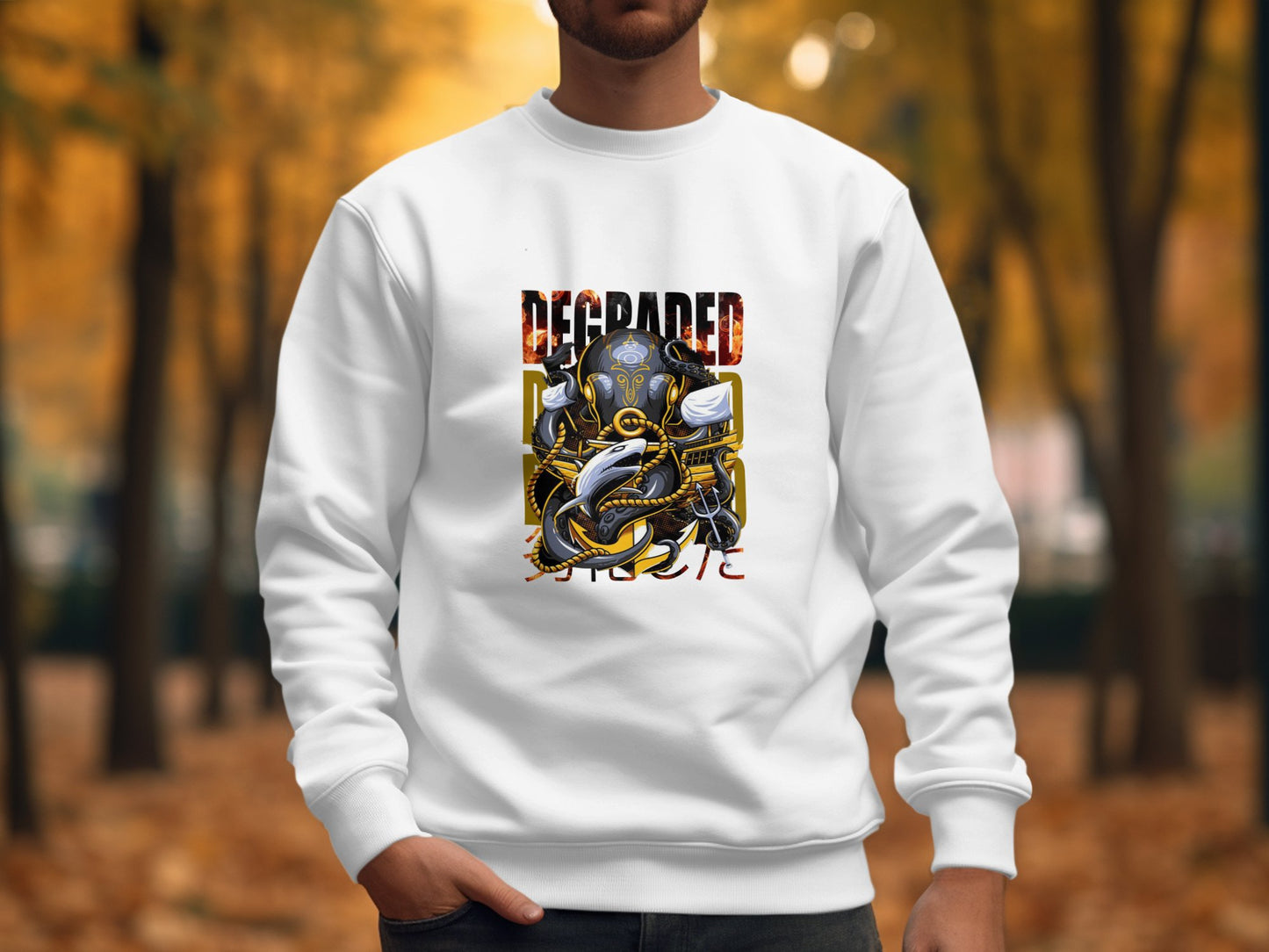 Degraded Animated Character Graphic Print Sweater product
