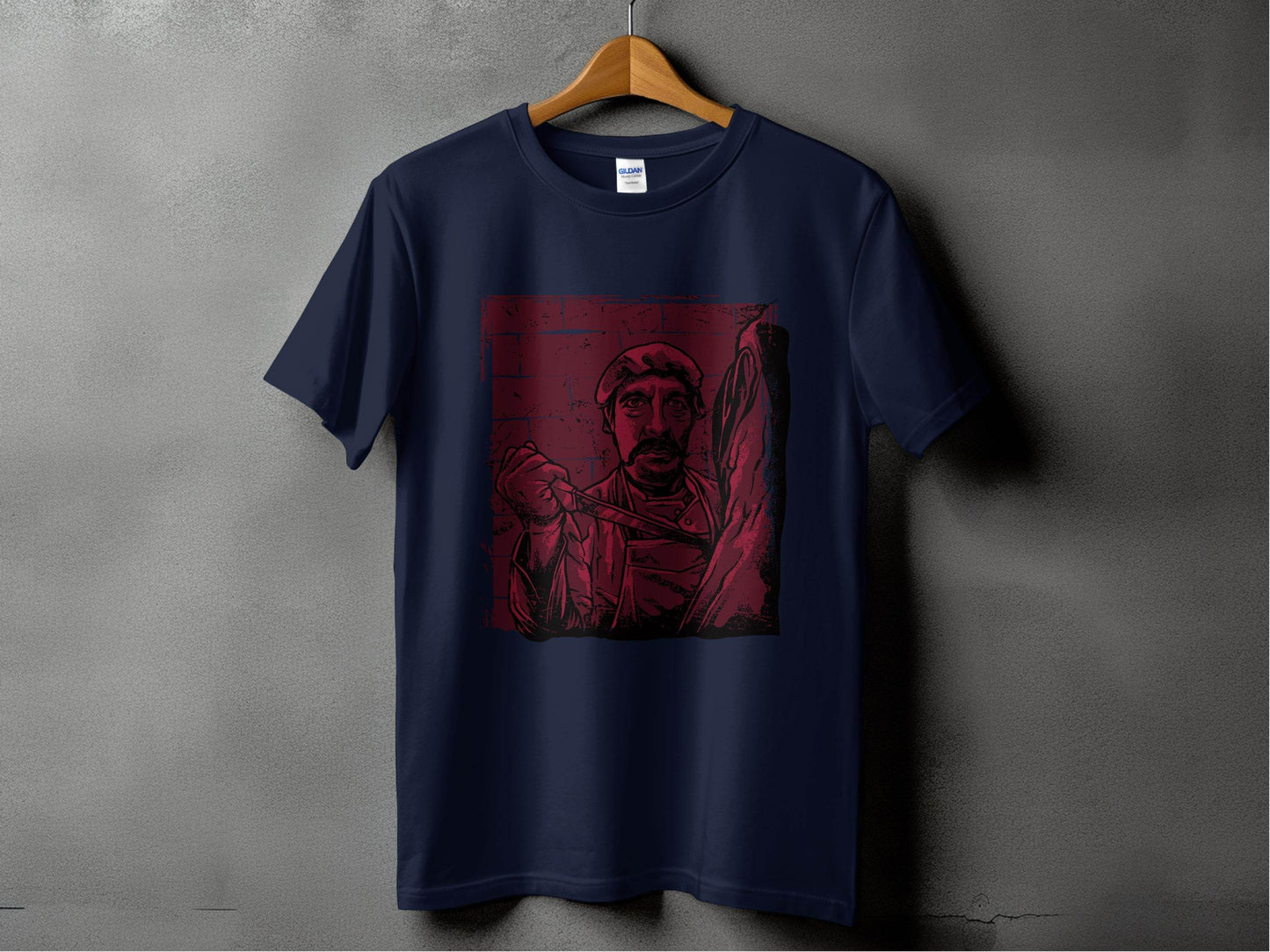 Vintage Butcher with Intense Gaze Graphic T-Shirt - Design & Vybe