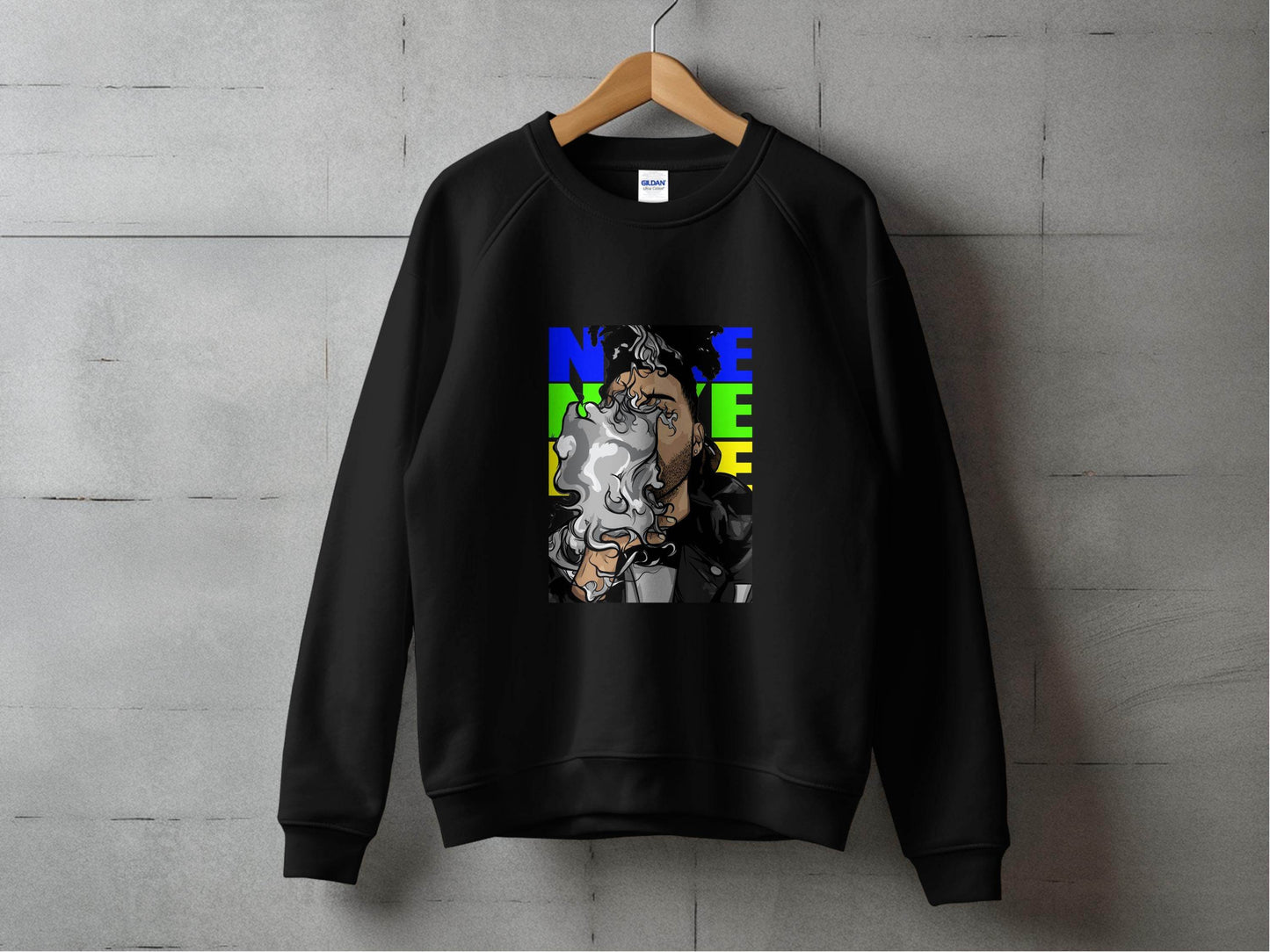 NEON Color Theme Abstract Art Smoke Design Hoodie - Design & Vybe