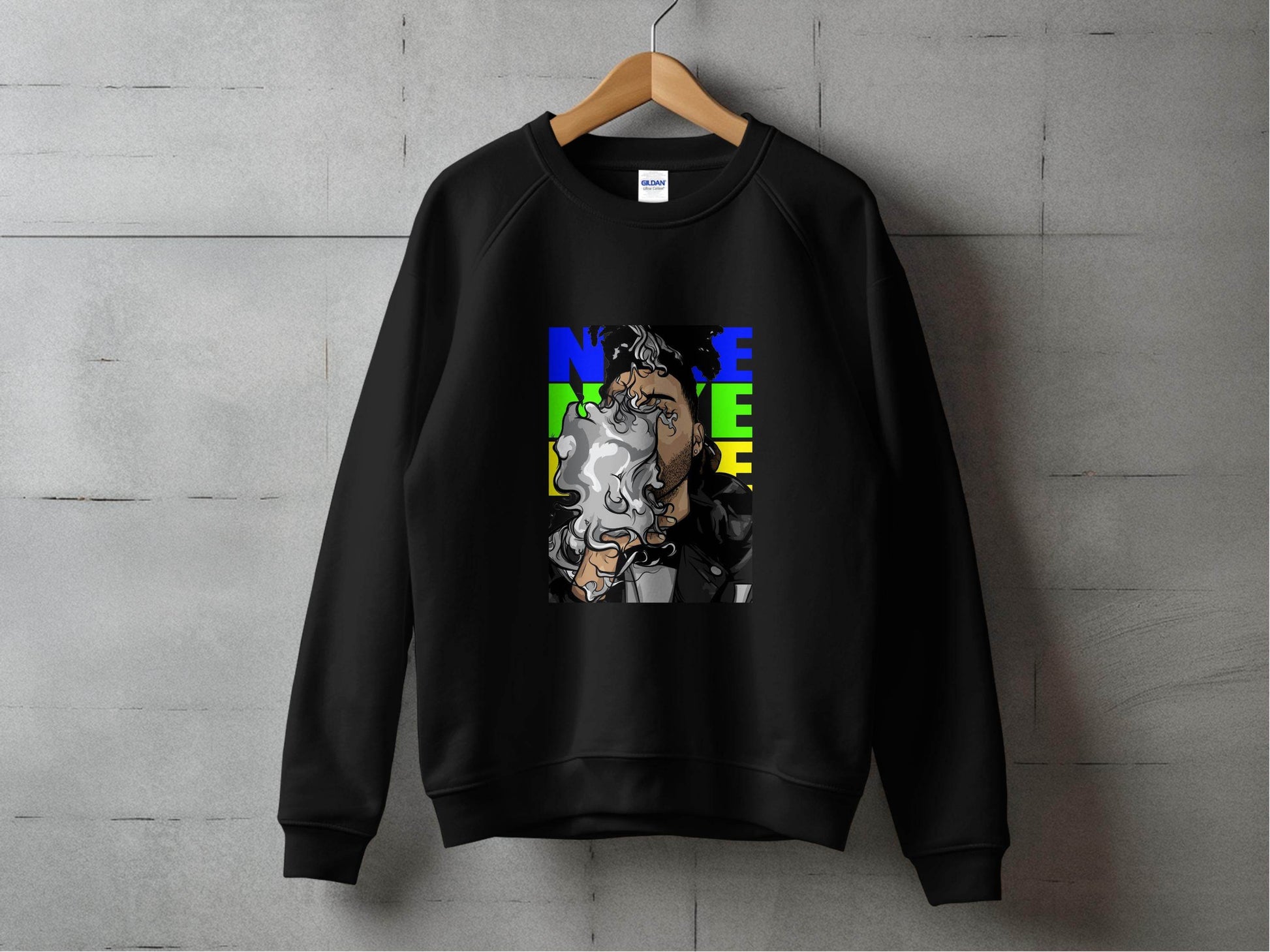 NEON Color Theme Abstract Art Smoke Design Hoodie - Design & Vybe