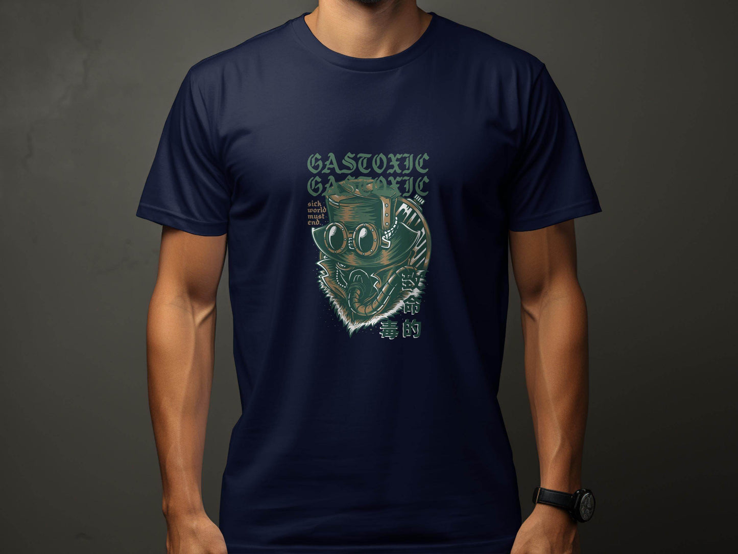 Gastoxic Sick World Must End Illustrated Artwork T-Shirt - Design & Vybe