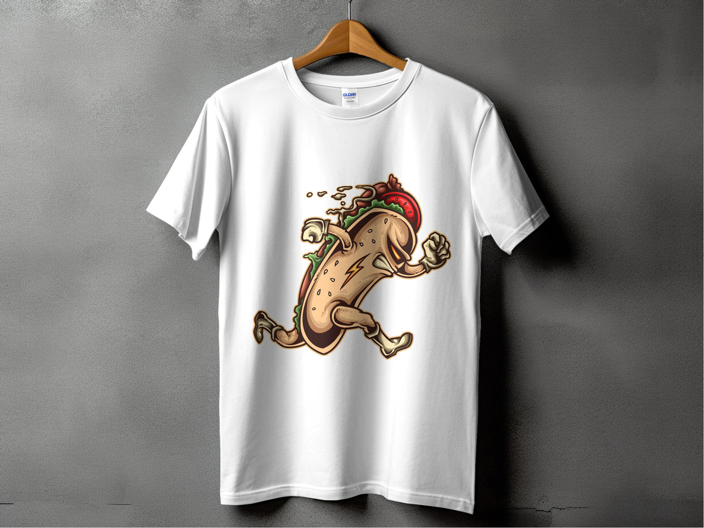Running Taco Graphic Printed White Shirt product