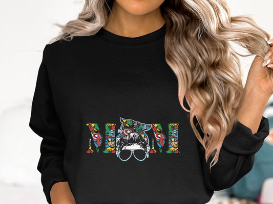 Boy Mom Marvel Hero Bold Graphic Design Sweater - Design & Vybe