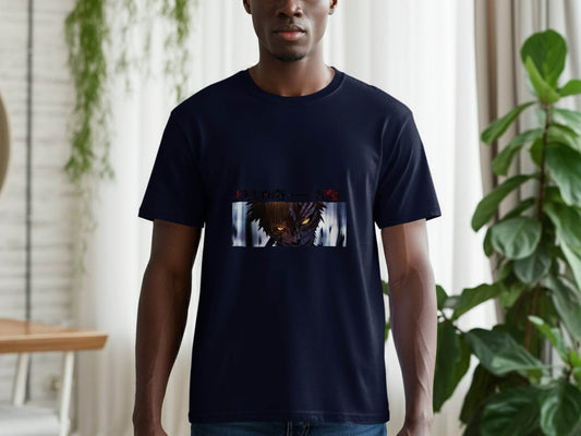 Anime Character Half Mask Kurosaki Ichigo Art T-Shirt - Design & Vybe