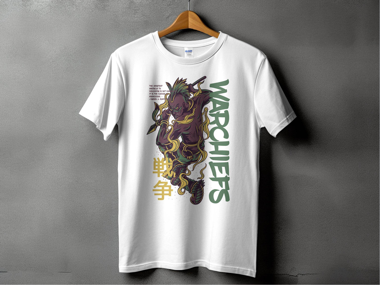 Warchiefs With Japanese Text Graphic Design T-Shirt - Design & Vybe