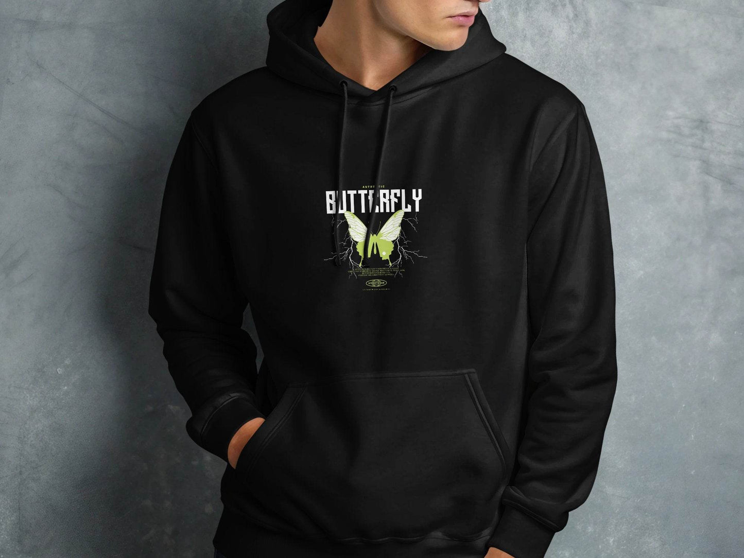 Authentic Butterfly Streetwear Graphic Hoodie - Design & Vybe
