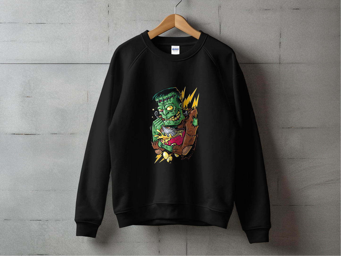 Creative Monster Artwork on Cool Black Sweatshirt product