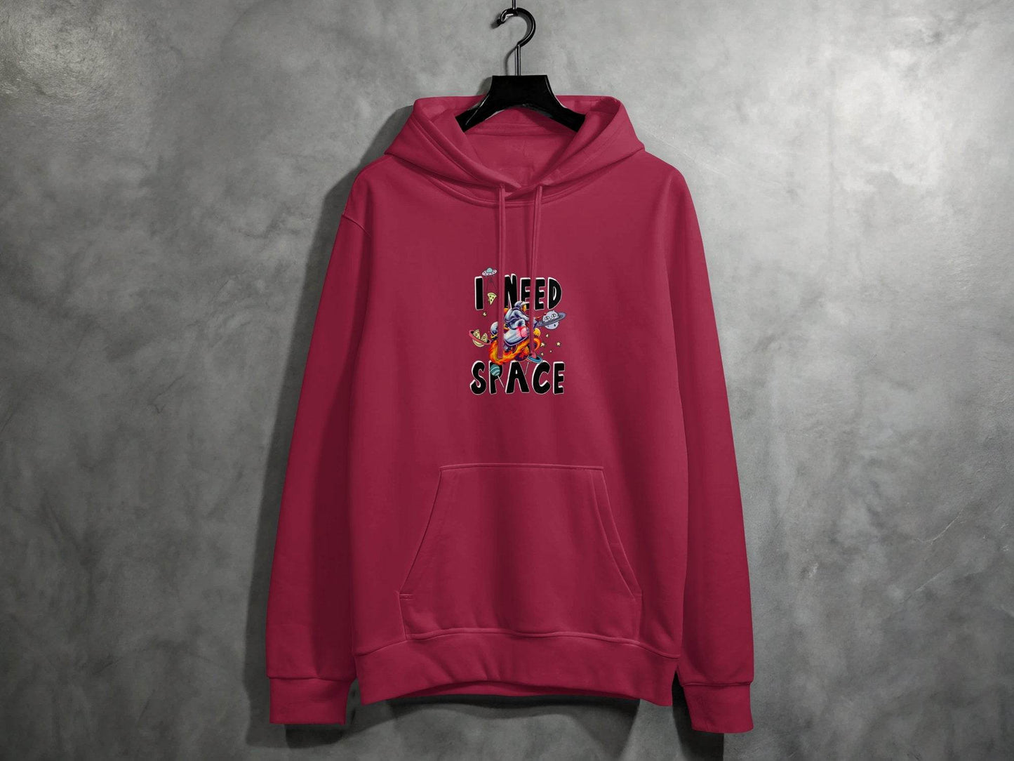 I Need Space Astronaut Riding Rocket Graphic Novelty Hoodie - Design & Vybe