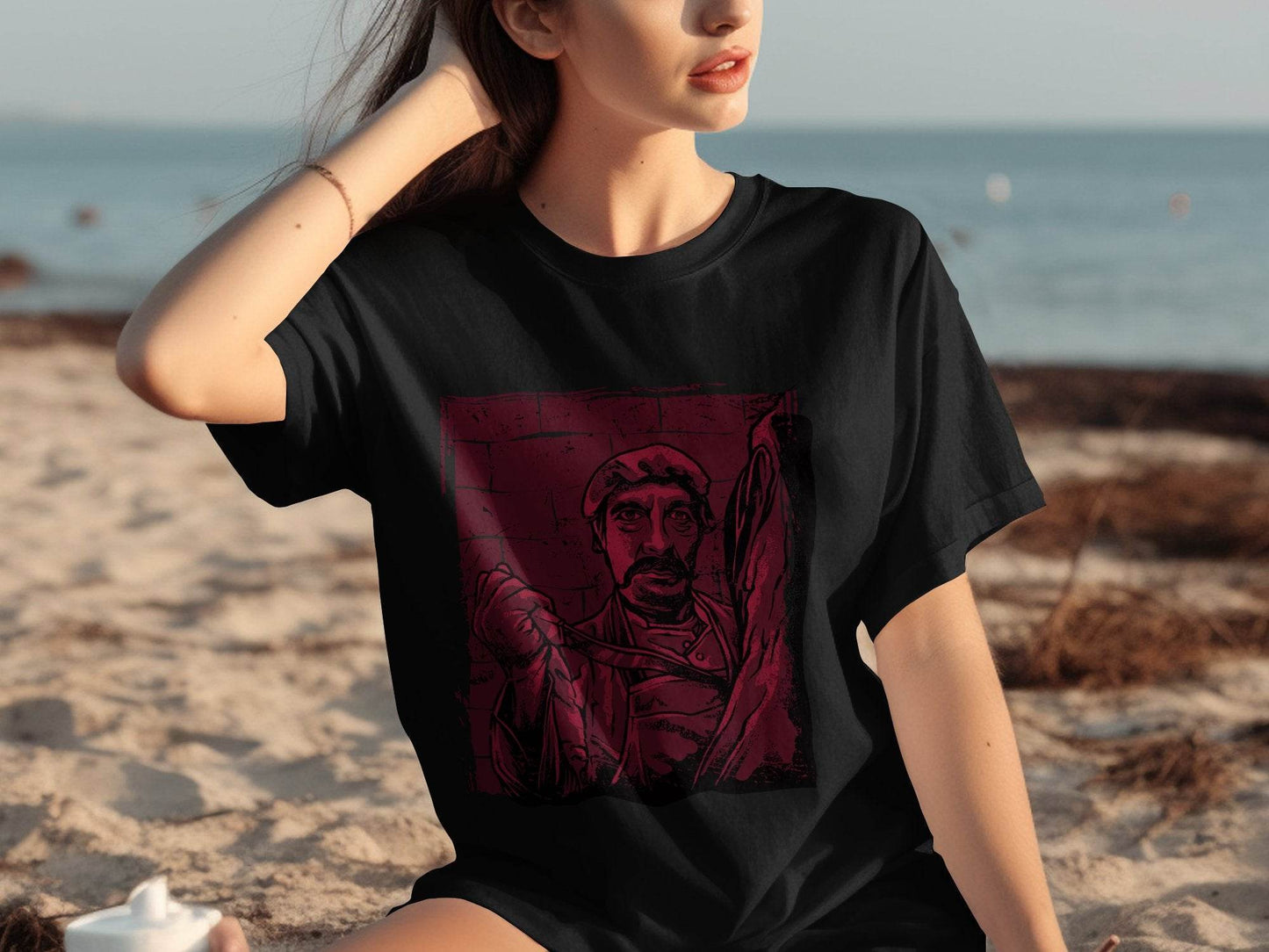Vintage Butcher with Intense Gaze Graphic T-Shirt - Design & Vybe