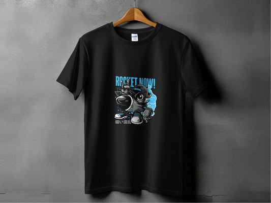 Rocket Now Cartoon Character Cool Design Art T-Shirt - Design & Vybe