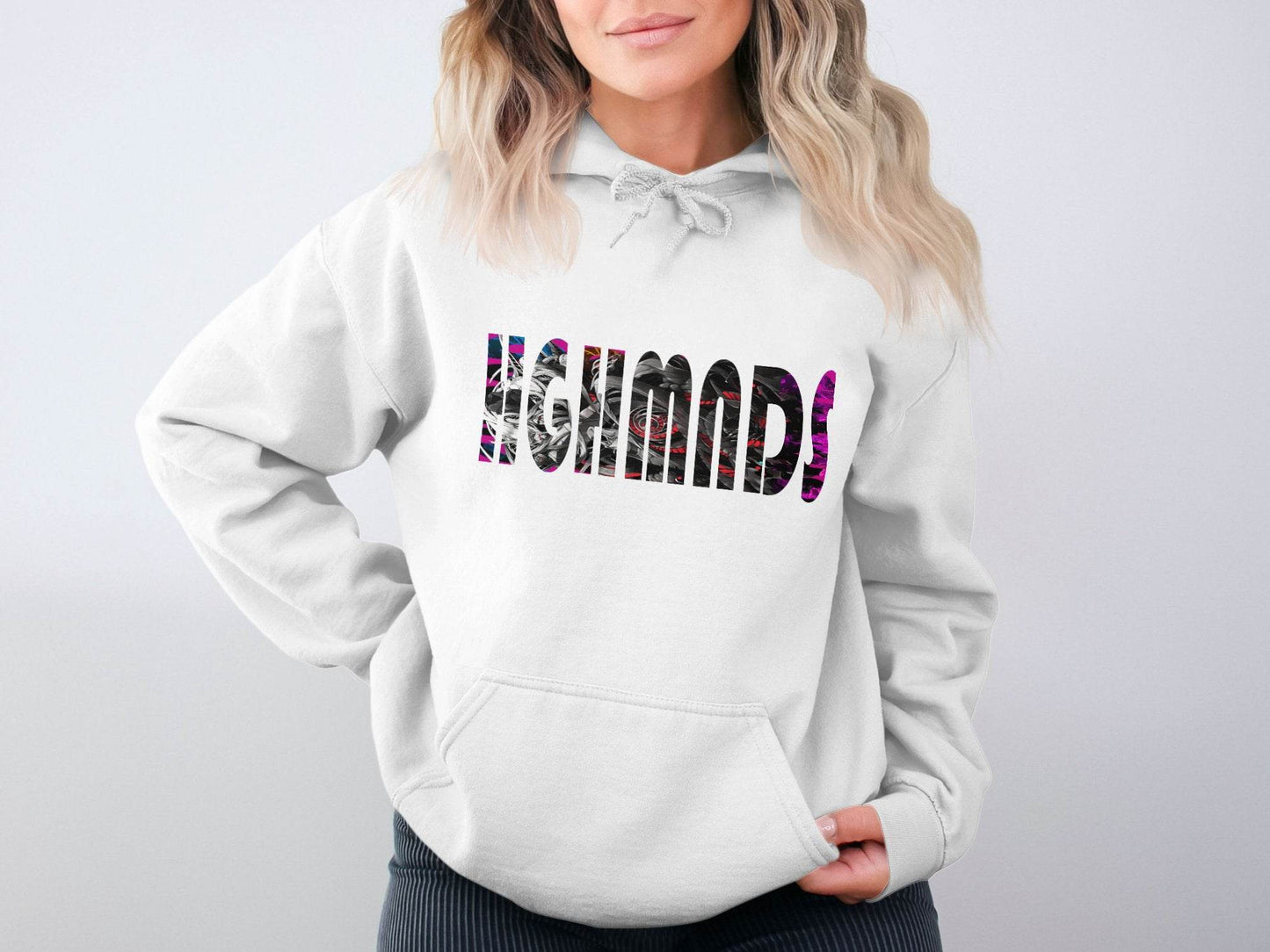 Highmads Artistic Bold Design Statement Graphic Print Hoodie - Design & Vybe