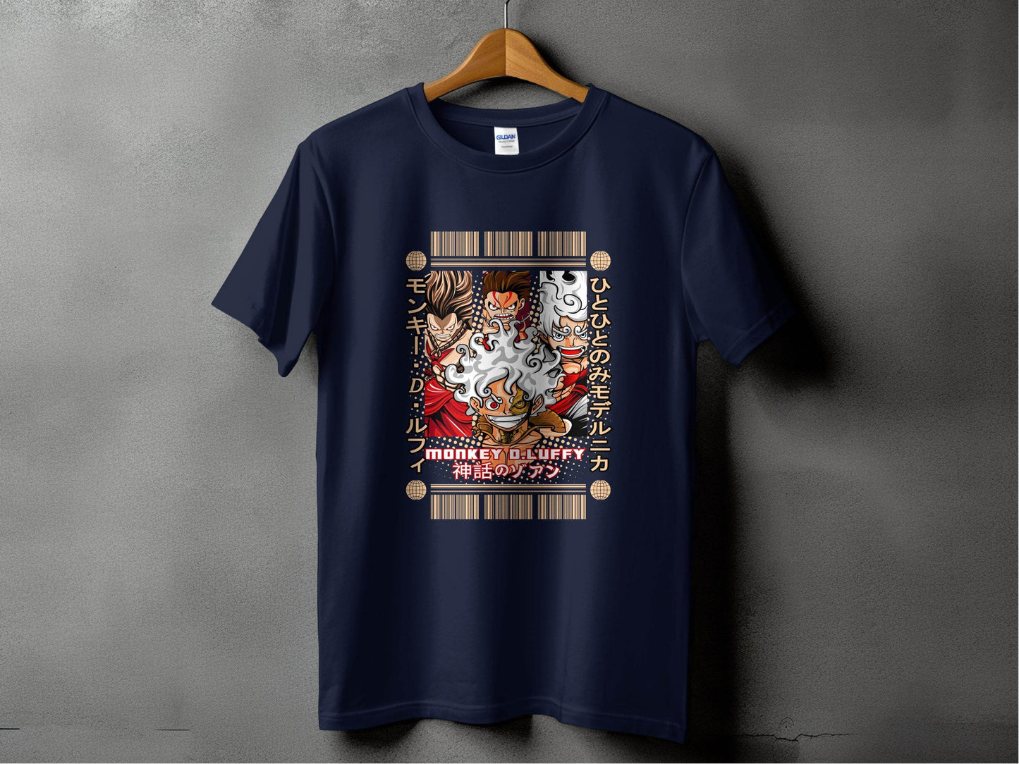 Three Poses Monkey D Luffy Character Anime Inspired T-Shirt - Design & Vybe
