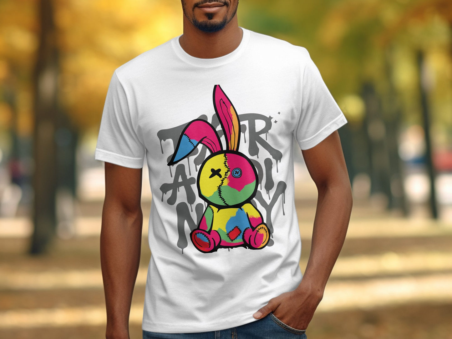 Vibrant Bunny Graphic Print T-shirt product