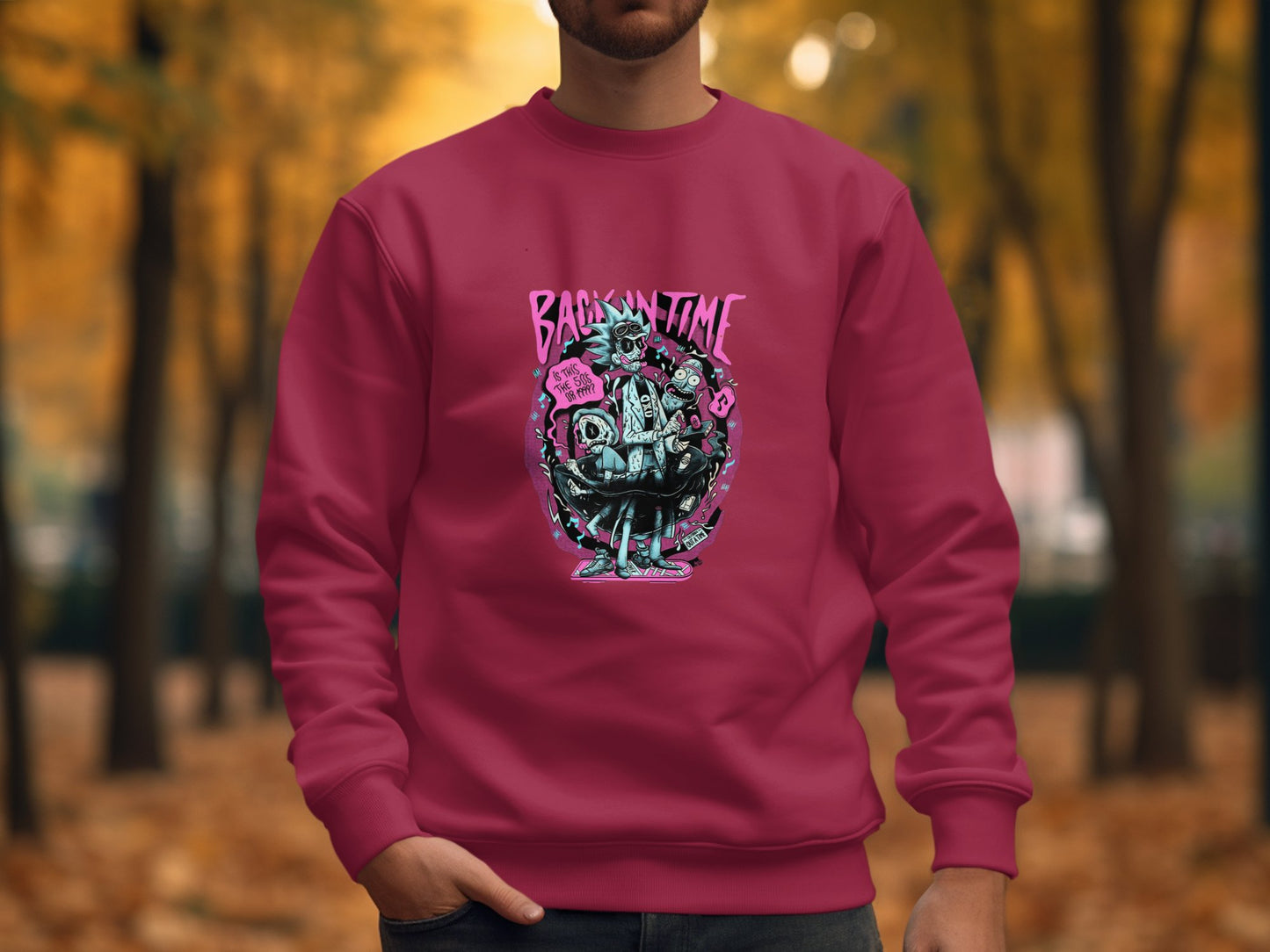 Back in Time Graphic Halloween Sweatshirt product