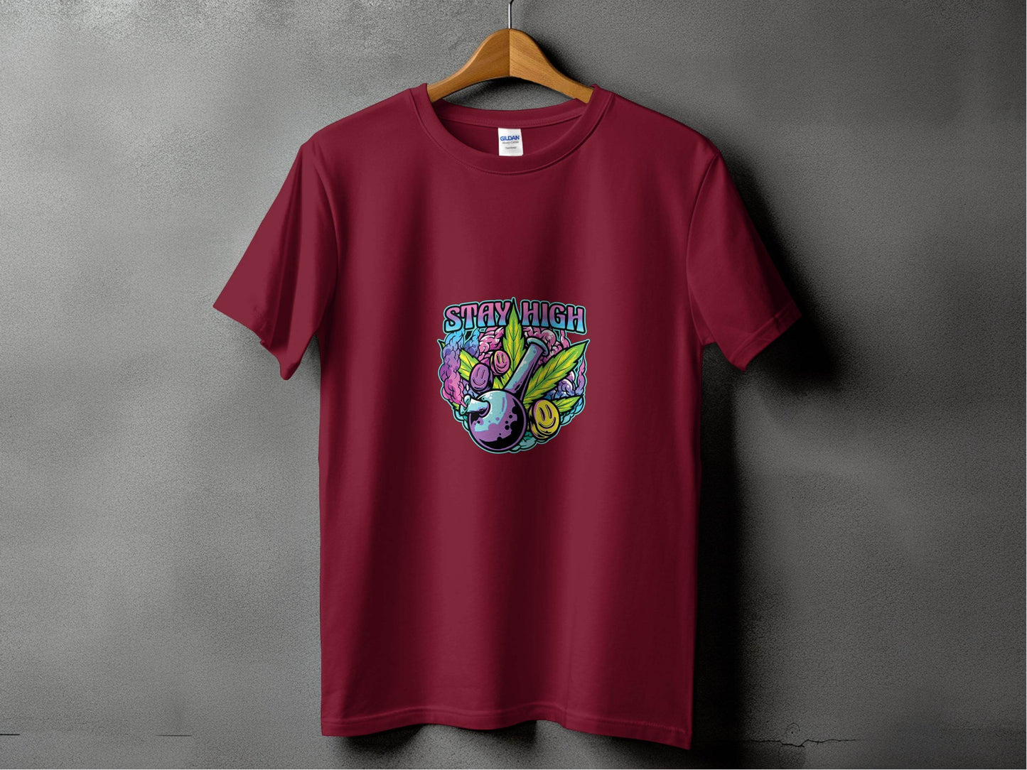 Stay High Graphic Weed Marijuana Cannabis Flower T-Shirt - Design & Vybe