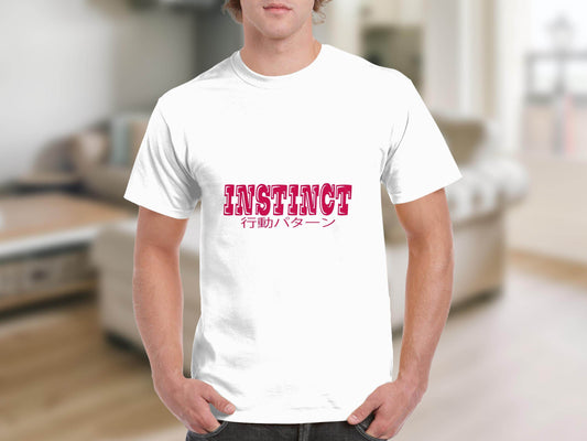 Instinct Japanese Version Text Graphic Design T-Shirt - Design & Vybe