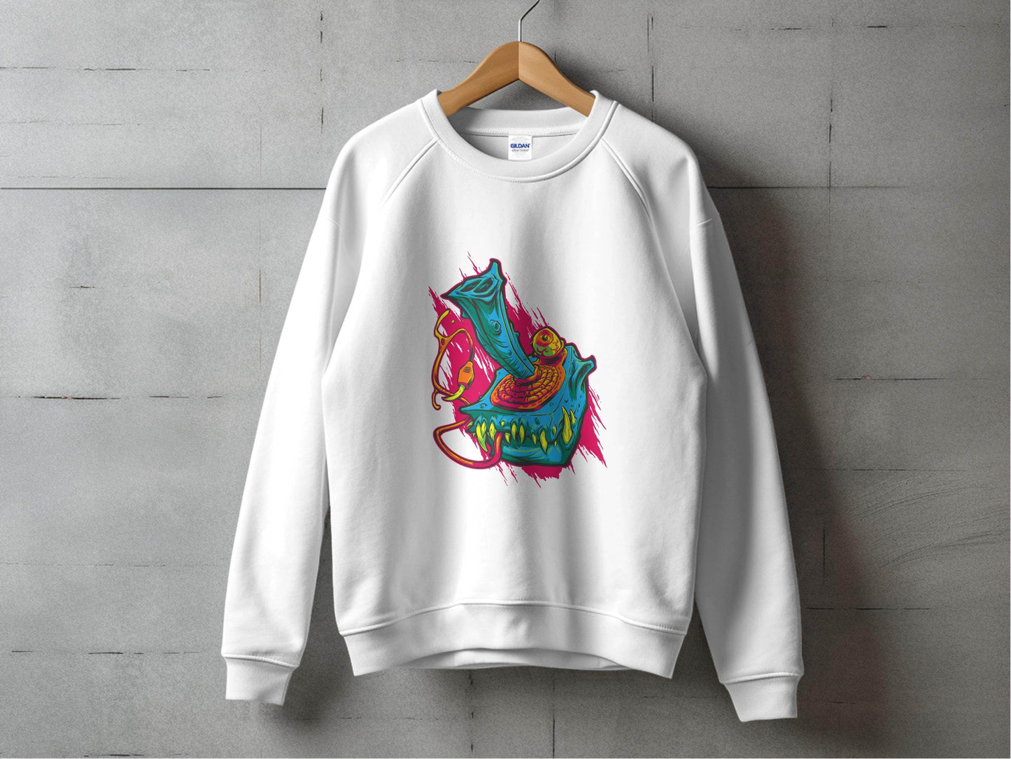 Cyberpunk Monster with Plug and Eyeball Graphic Sweater - Design & Vybe