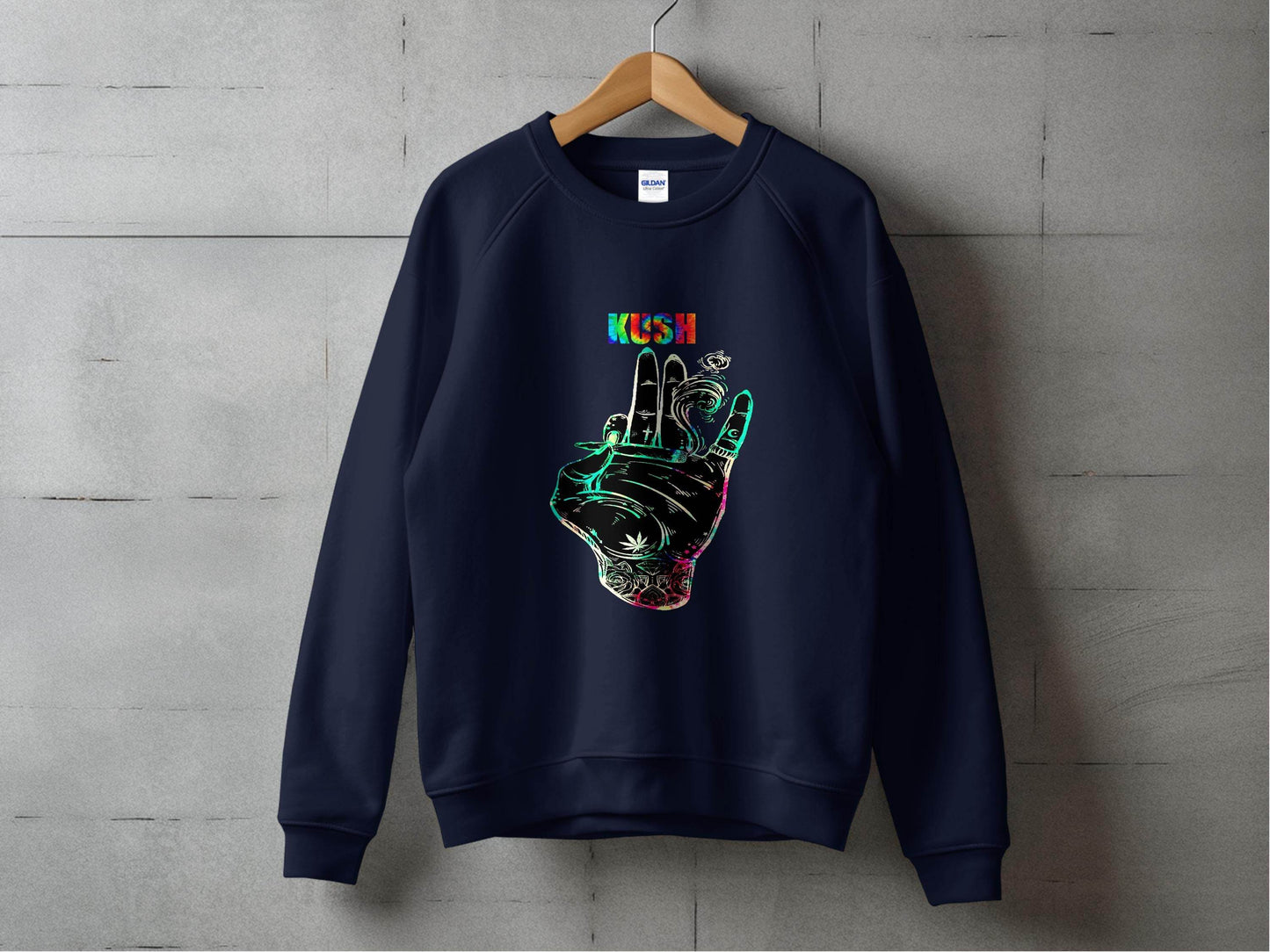 Kush Hand Artwork Style Graphic Design Unisex Sweater - Design & Vybe