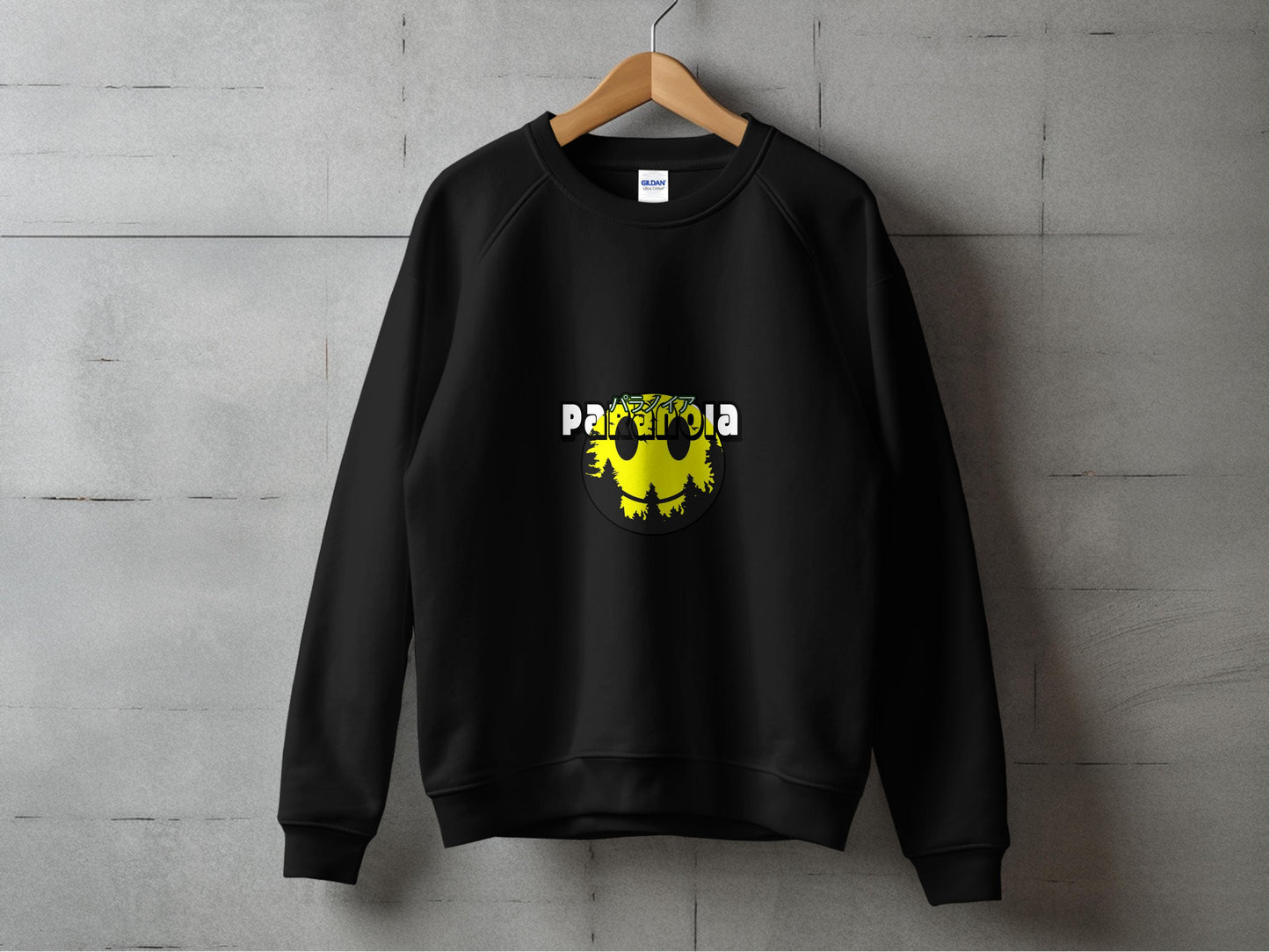 Paranoia Yellow Moon Graphic Design Sweatshirt product