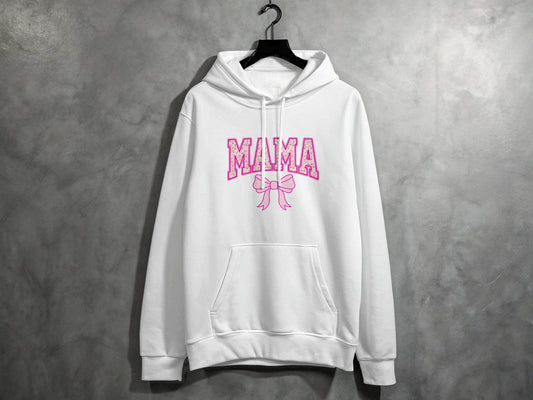 Floral Mama With Bow Graphic Design For Moms Hoodie - Design & Vybe