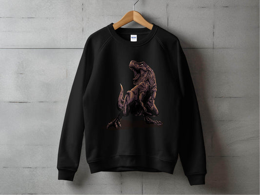 Fierce T-Rex Roaring Dinosaur Graphic Sweater - Design & Vybe