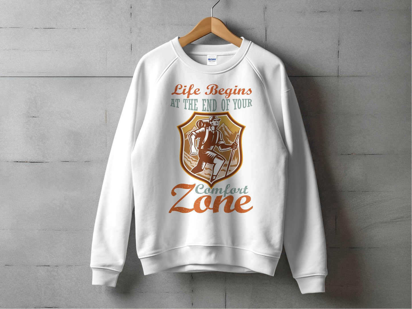 Life Begins At The End Of Your Comfort Zone Sweater - Design & Vybe