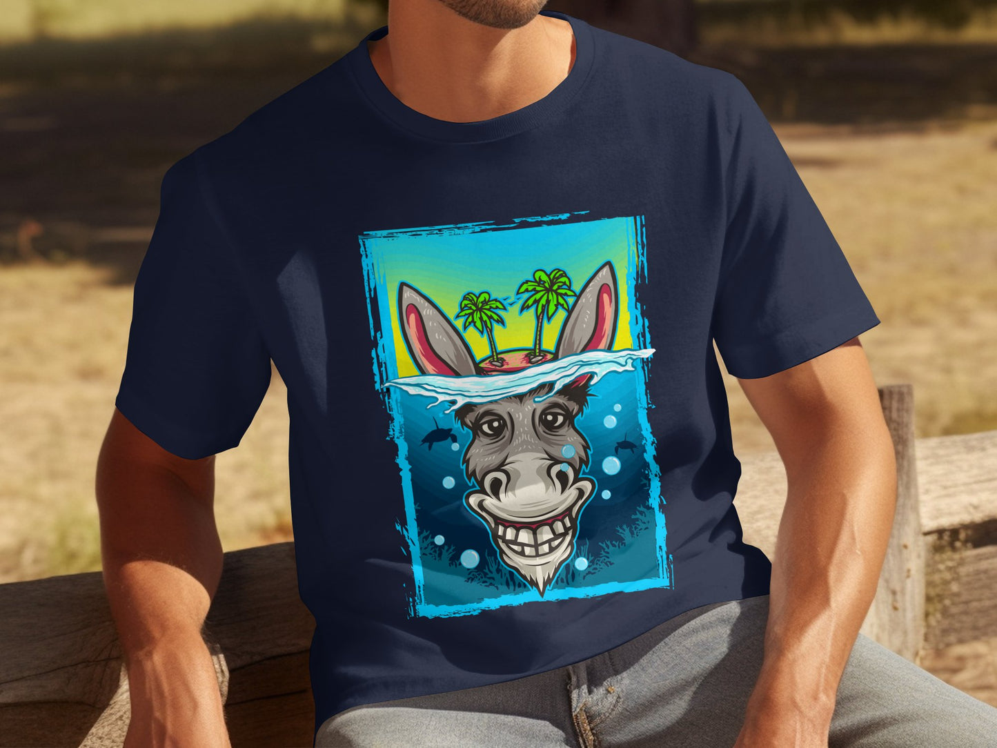 Fun Animal Island Graphic Tee Shirt Product