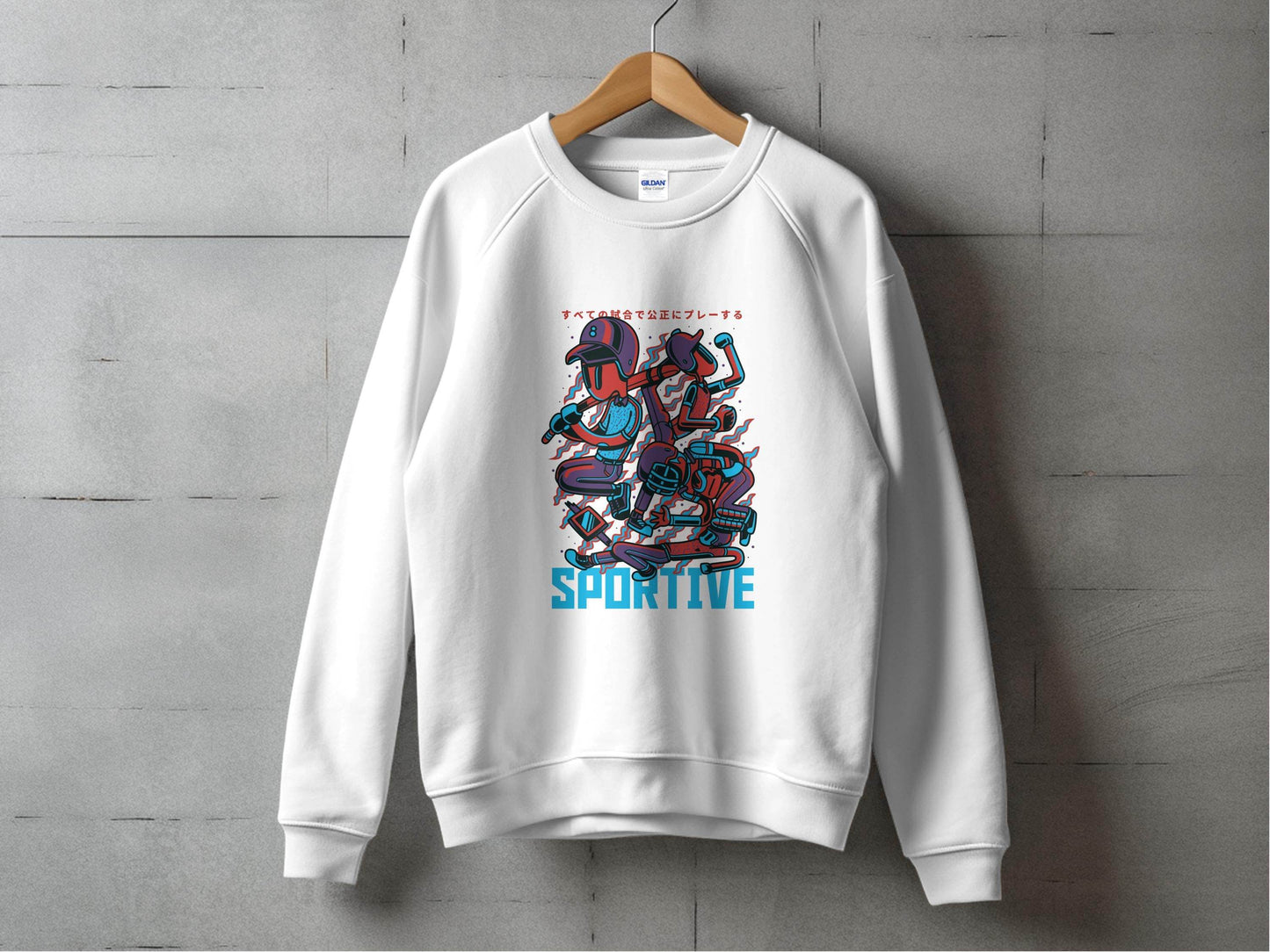 Sportive Characters Artistic Graphic Design Premium Sweater - Design & Vybe