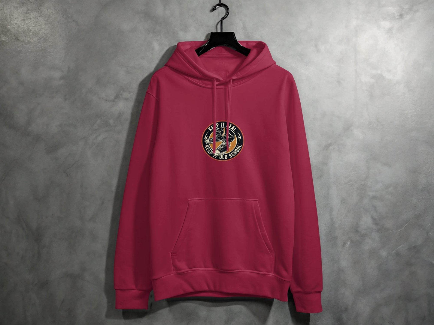Keep It Real Keep It Old School Retro Graphic Hoodie - Design & Vybe
