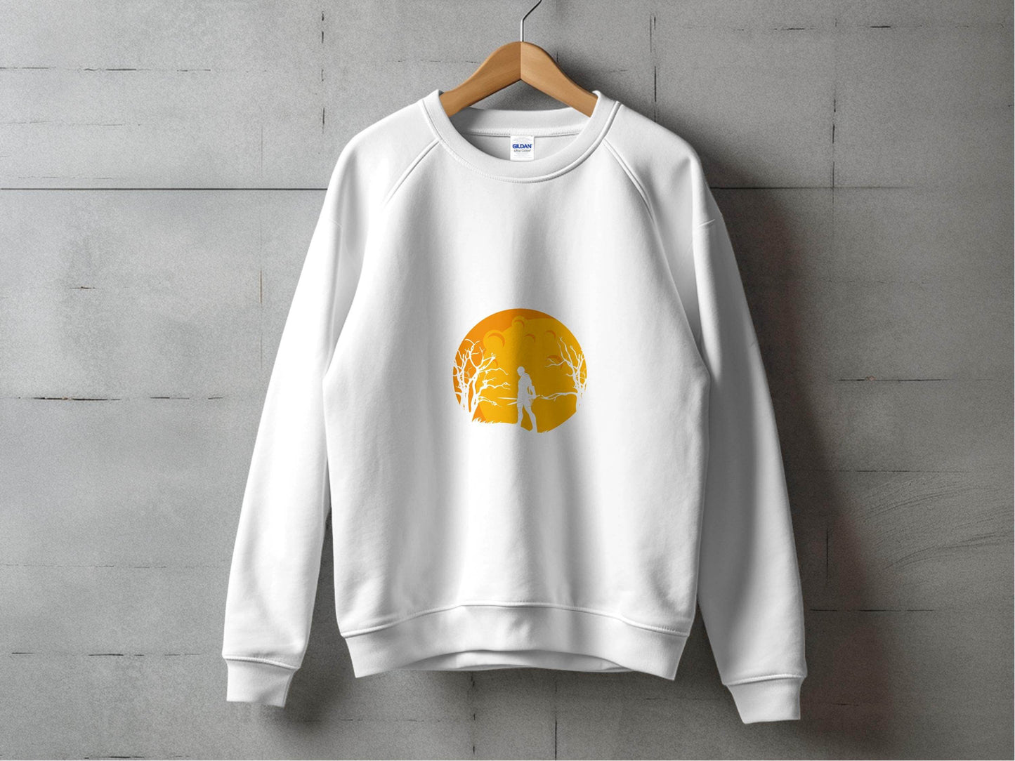 Silhouette Knight Under Yellow Moon Unique Style Sweater - Design & Vybe